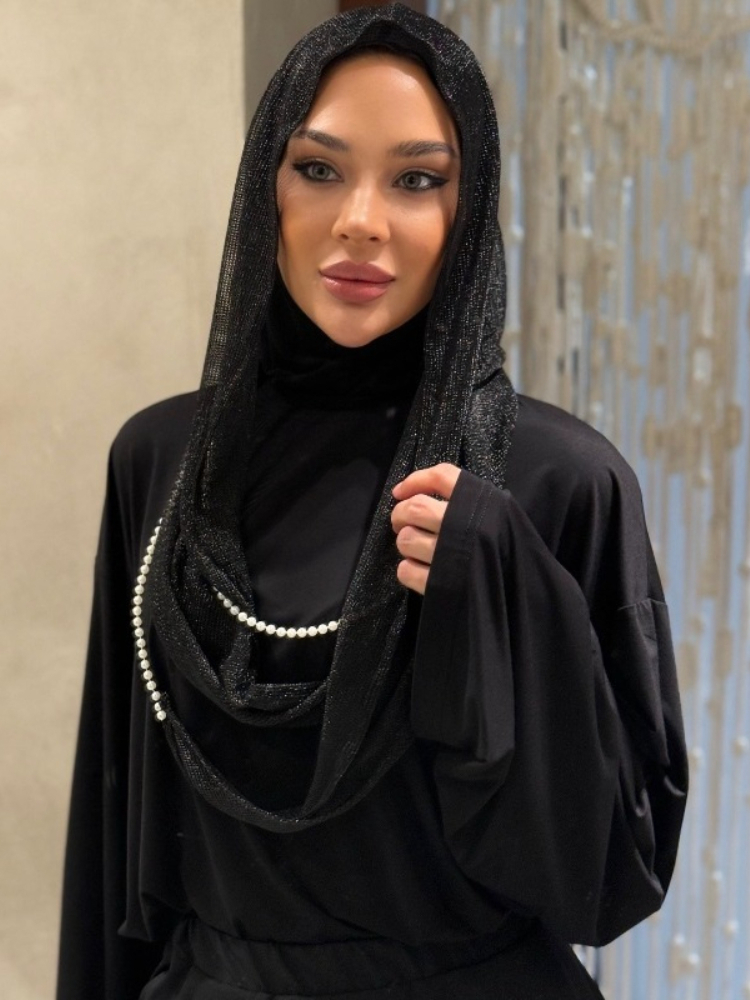 Vintage Fashion Hijab - Новый дубайский хиджаб с жемчужной цепочкой,