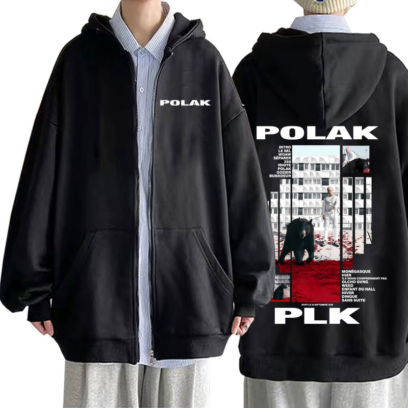 Vintage Fashion Pop Up - Рэпер Plk Polak Print Толстовка на