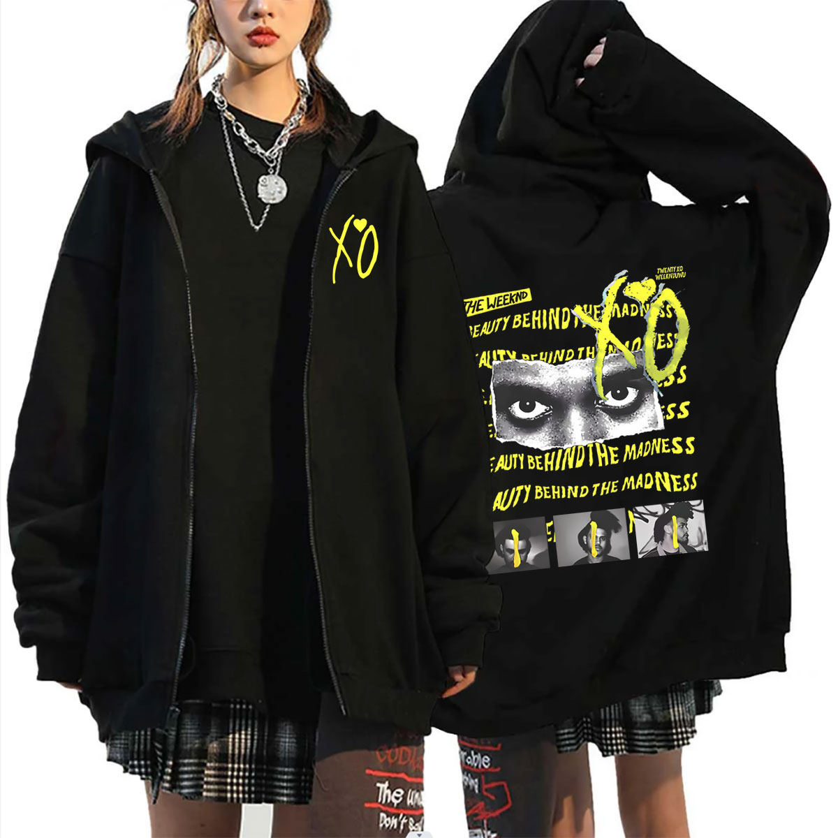 Vintage Fashion Pop Up - Худи на молнии с принтом Rapper