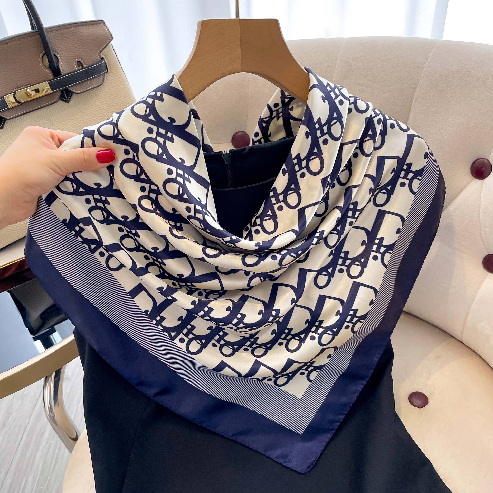Vintage Fashion Hijab - 1 шт. 90 см женский шелковый