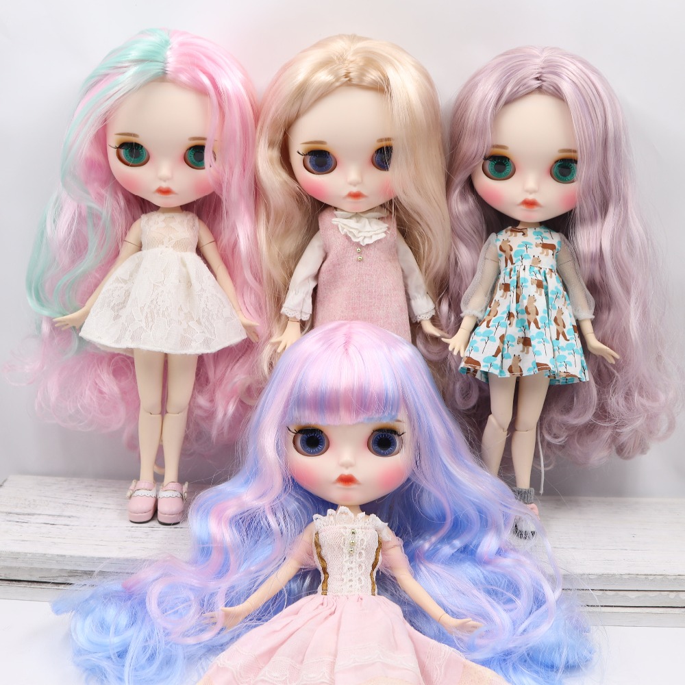 Vintage Fashion Doll - Кукла Blythe шарнирная с матовым лицом,