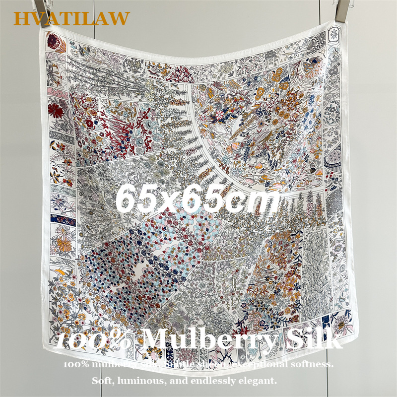 Vintage Fashion Hijab - Шелковый платок из 100% натурального шелка