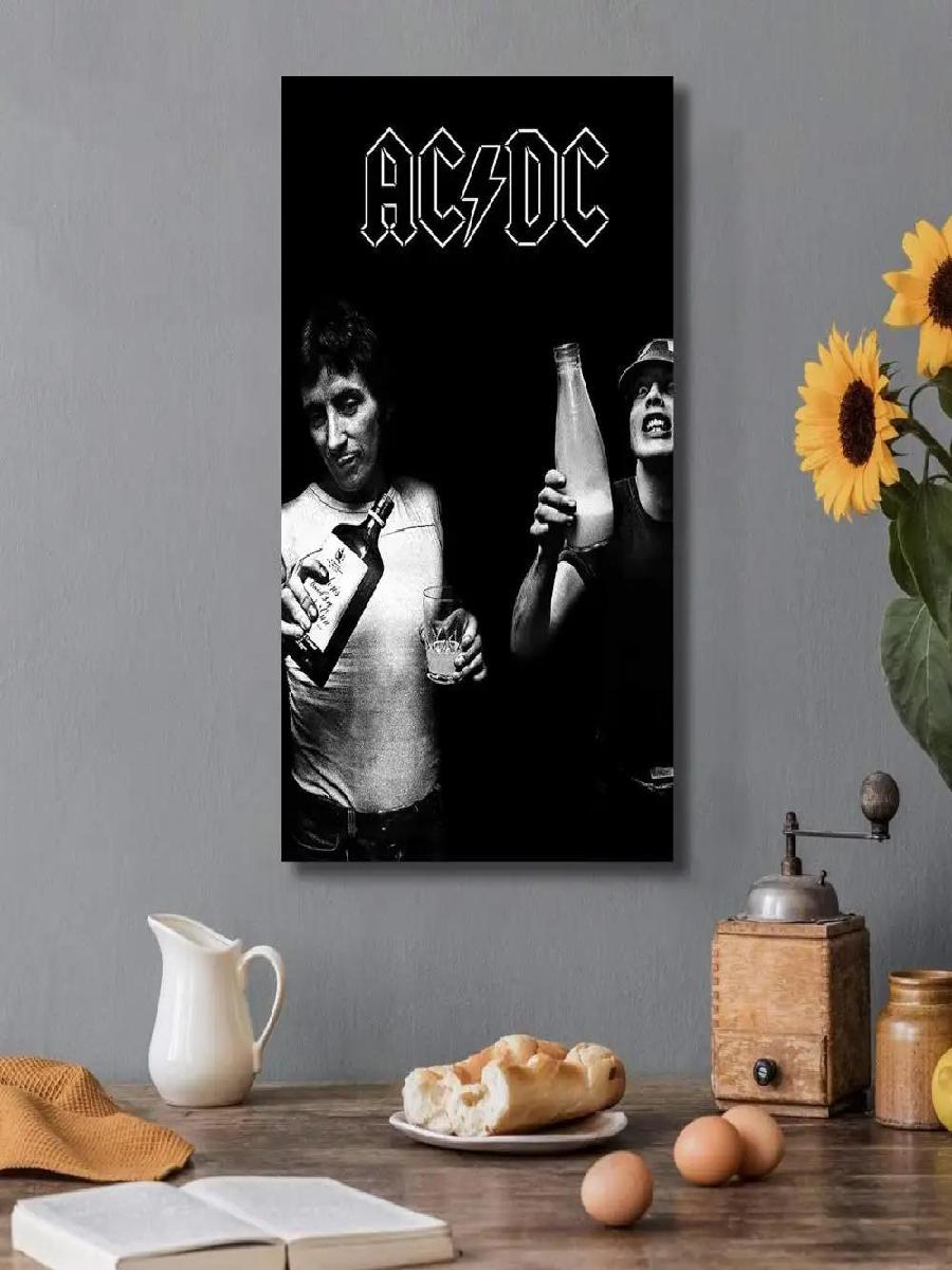 Группа ACDC постер, черно-белы – обзор и цена Vintage Fashion Illustrations