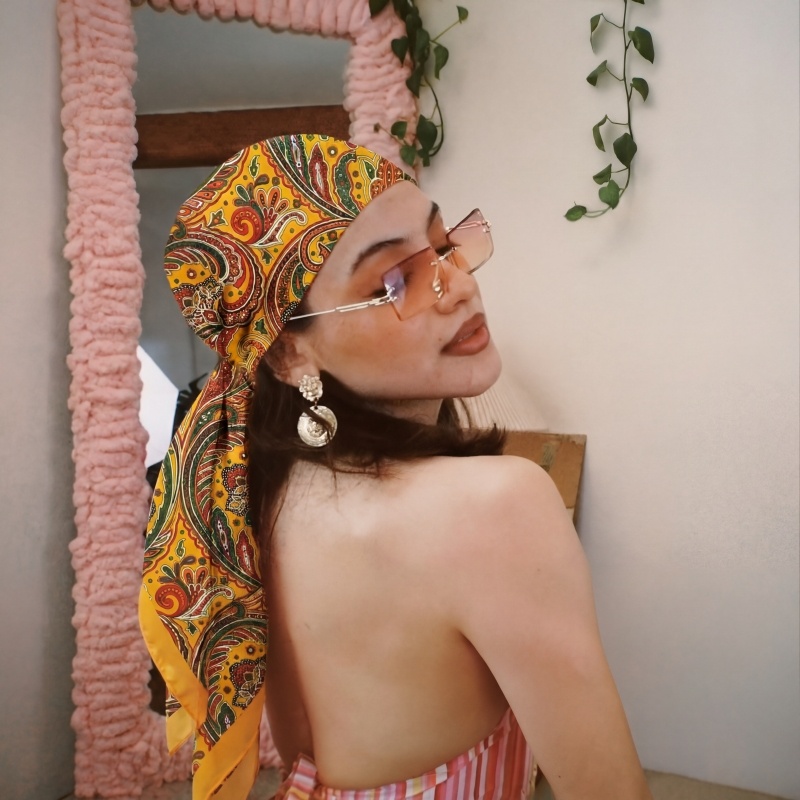 Винтажный атласный квадратный  – обзор и цена Vintage Fashion Hijab