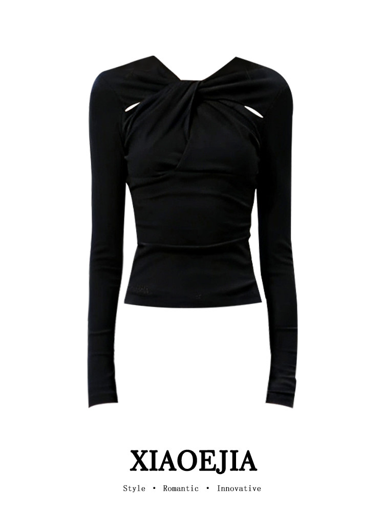 Женская черная готическая футб – обзор и цена Turtleneck Knit 90S