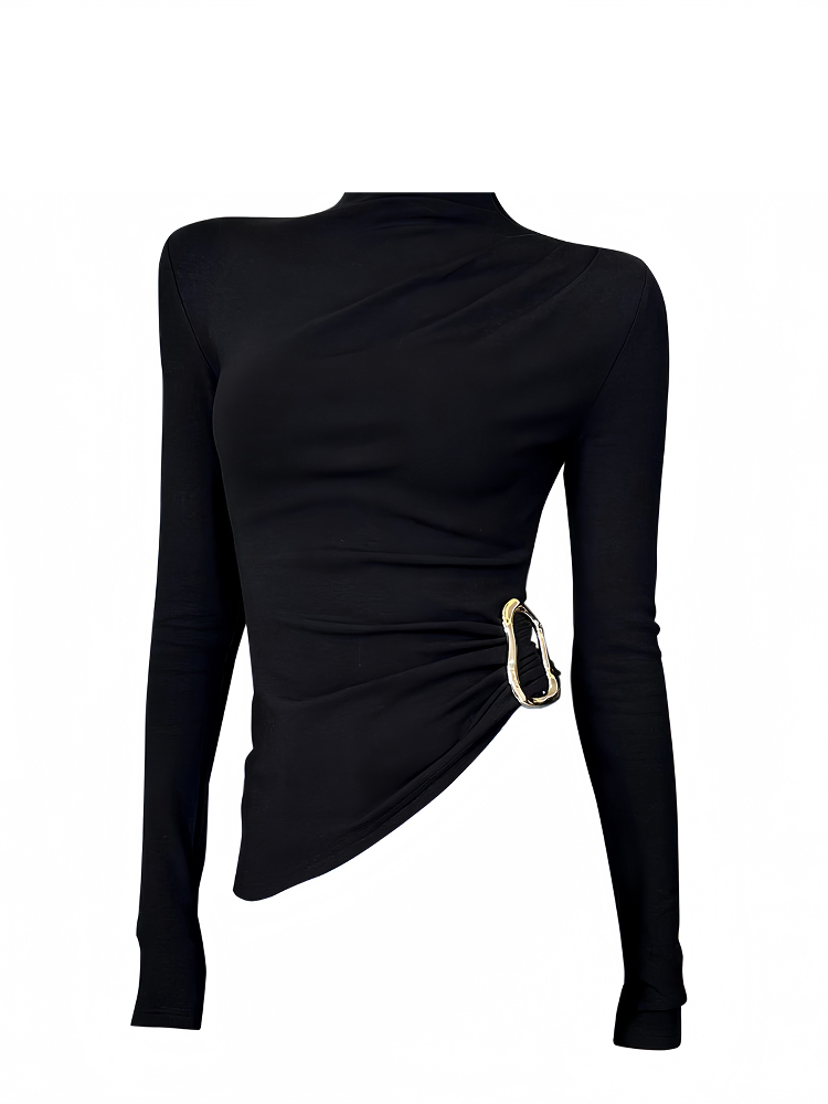 Женская черная готическая футб – обзор и цена Turtleneck Knit 90S