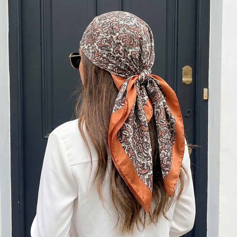 Роскошный атласный квадратный  – обзор и цена Vintage Fashion Hijab