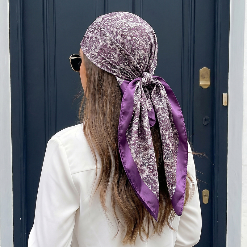 Роскошный атласный квадратный  – обзор и цена Vintage Fashion Hijab